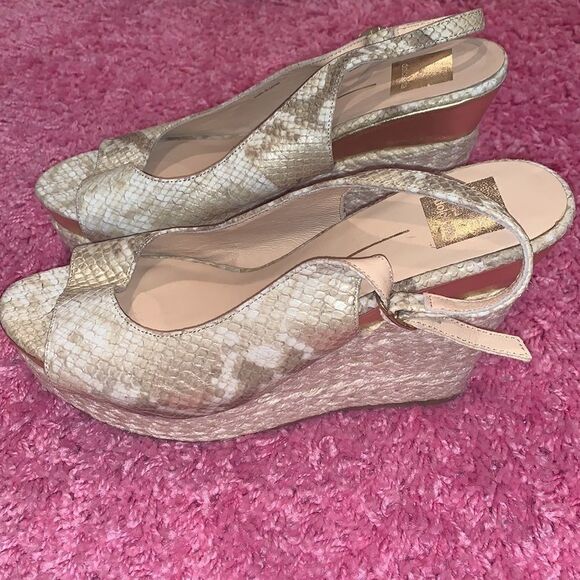 Dolce Vita  Snakeskin Espadrille Wedge Sandals - Picture 1 of 5